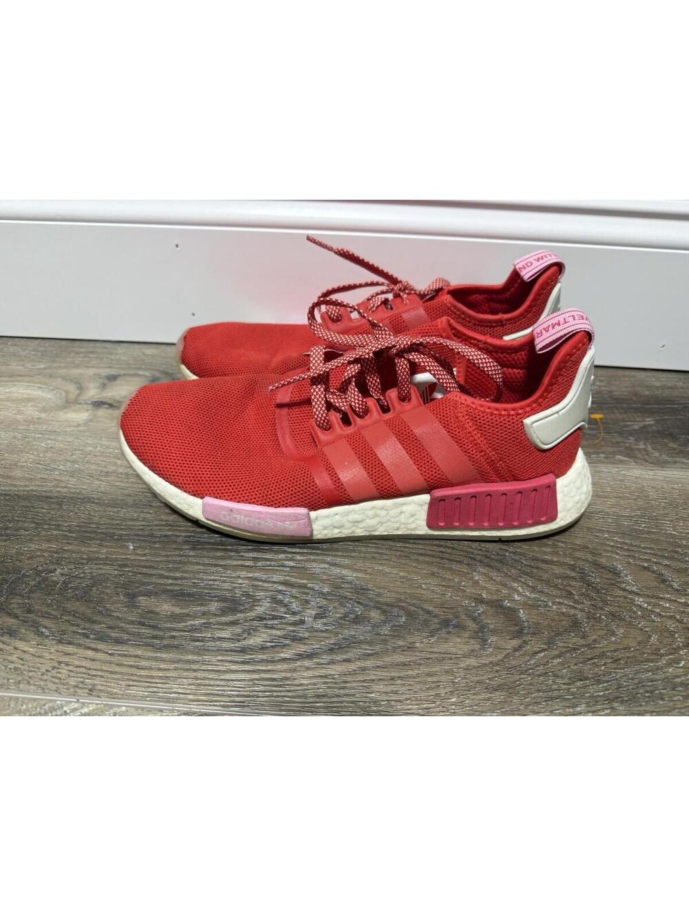 adidas NMD_R1 Active Red Pink Women's Running Shoes Sneakers 10